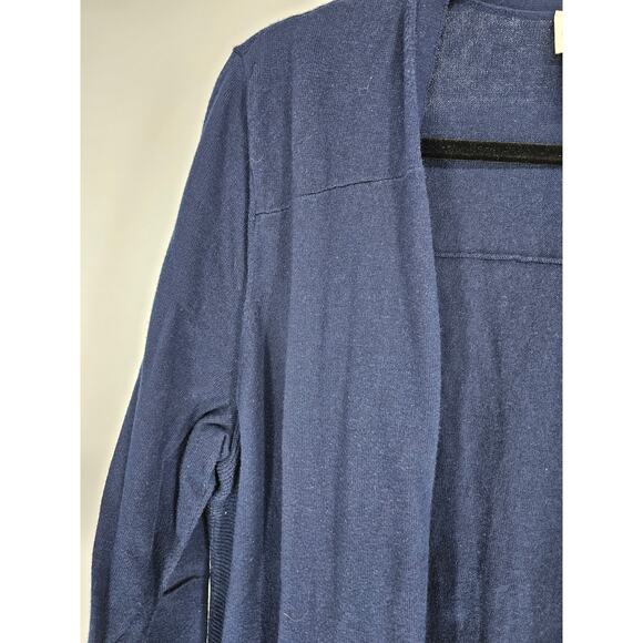 Chico's Women's Blue Long Sleeve Open Front Knitted Cardigan Size 3 (XL) - Picture 2 of 4